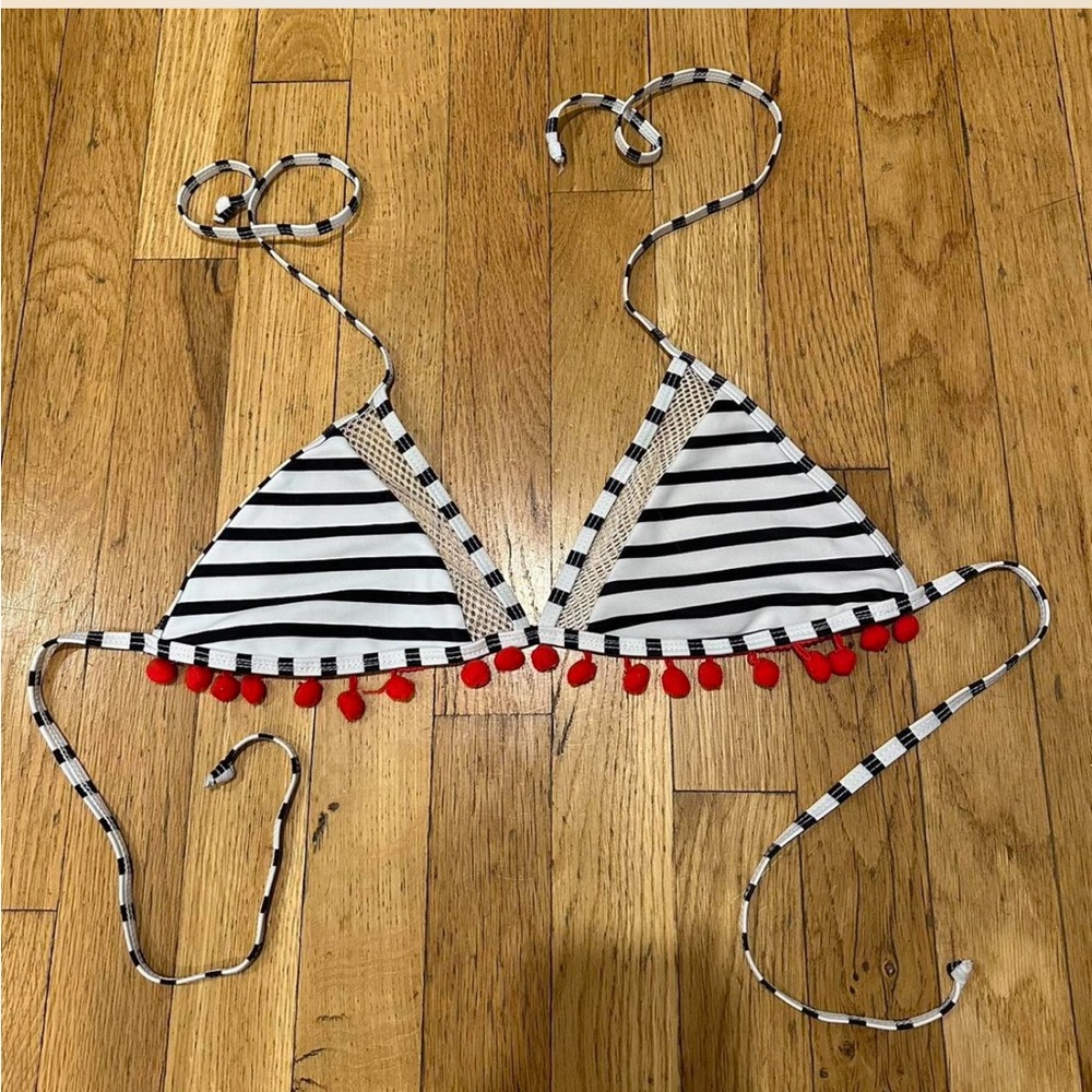 Striped bikini top